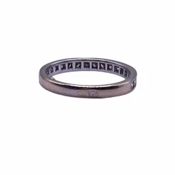 Alliance Demi-Tour Or Blanc Diamants