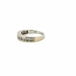 Alliance Demi-Tour Or Blanc Diamants