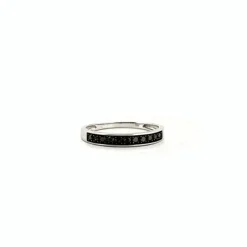 Alliance Demi-Tour Or blanc Diamants