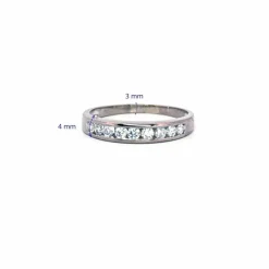 Alliance Demi-Tour or blanc diamants