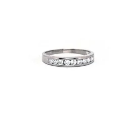 Alliance Demi-Tour or blanc diamants