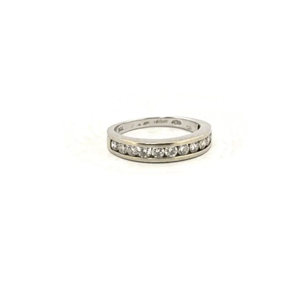 Alliance Demi-Tour Or Blanc Diamants