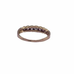 Alliance Demi-Tour Or Jaune 18k Diamants