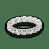 Alliance en or blanc diamants