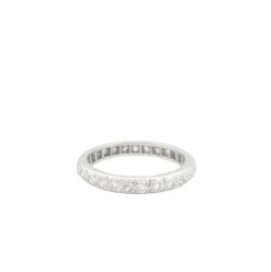 Alliance en or blanc et diamants