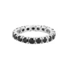 Alliance en Or gris, saphirs