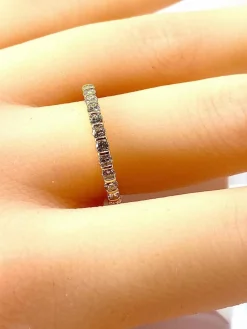 Alliance en or jaune 18 carats en diamants 1 carat