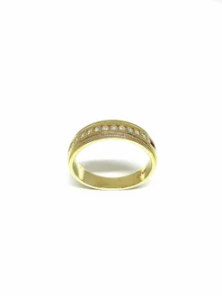 Alliance grande taille or 18 carats et diamants