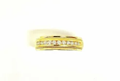 Alliance grande taille or 18 carats et diamants