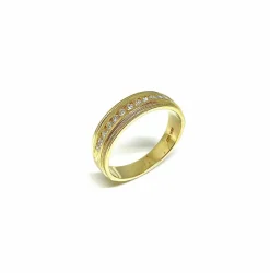 Alliance grande taille or 18 carats et diamants