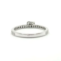 Alliance or blanc 18 carats sertie de diamants naturels