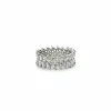 Alliance or blanc - Diamants taille marquise