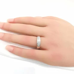 Alliance or blanc & diamants