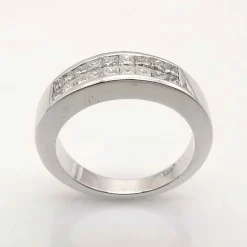 Alliance or blanc & diamants
