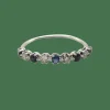 Alliance or blanc diamants et saphirs