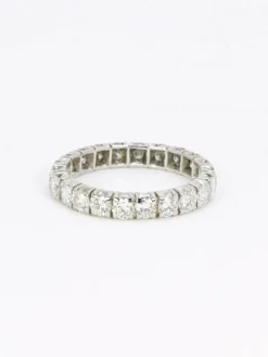 Alliance or blanc diamants ronds 2.4 carats
