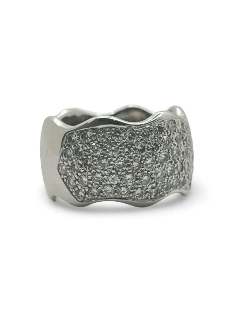 Alliance or blanc et diamant 1,50 ct
