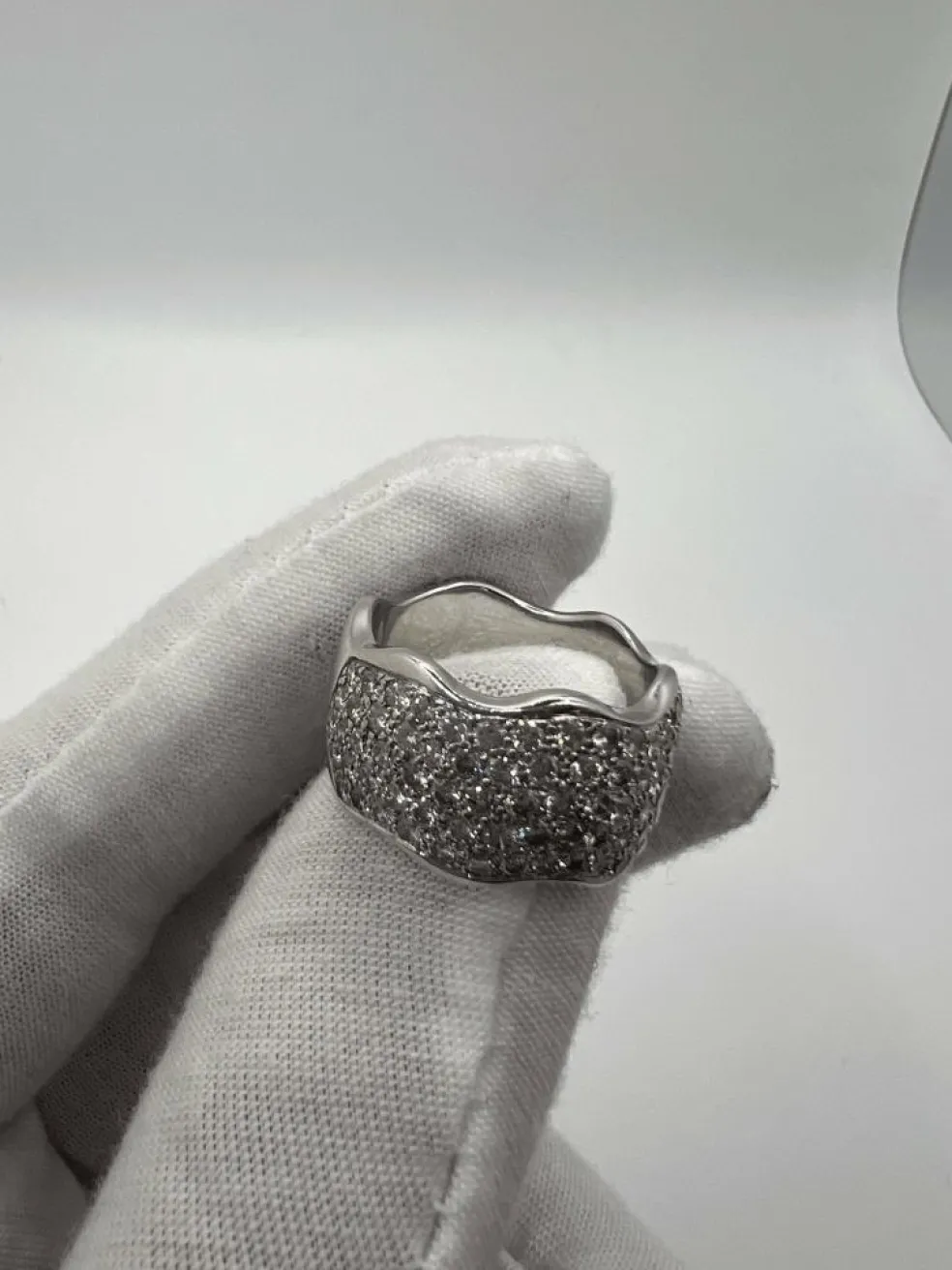 Alliance or blanc et diamant 1,50 ct