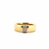 Alliance or jaune 18 carats motif en diamants