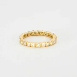 Alliance or jaune diamants brillants