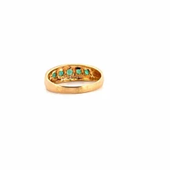 Alliance Or Jaune 18k Émeraudes & Diamants
