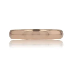 Alliance or rose d'occasion homme bombée