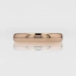 Alliance or rose d'occasion homme bombée