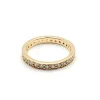 Alliance or rose sertie de diamants