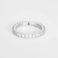 Alliance Rivière or blanc diamants