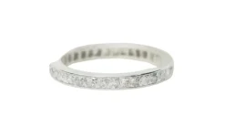 Alliance tour complet en or blanc et diamants 0.35ct