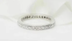 Alliance tour complet en or blanc et diamants 0.35ct