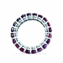 Alliance tour complet or blanc grenats rhodolites