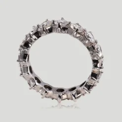 Alliance tour complet or blanc diamants
