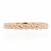 Alliance tresse ciselée or rose