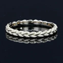 Alliance tresse ciselée or jaune