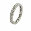 Alliance vintage en platine et diamants tour complet