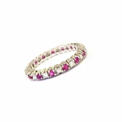 Alliance Vintage Tour Complet or gris rubis, diamants
