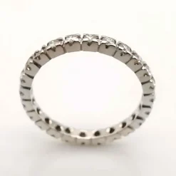 Alliances américaine or blanc diamants