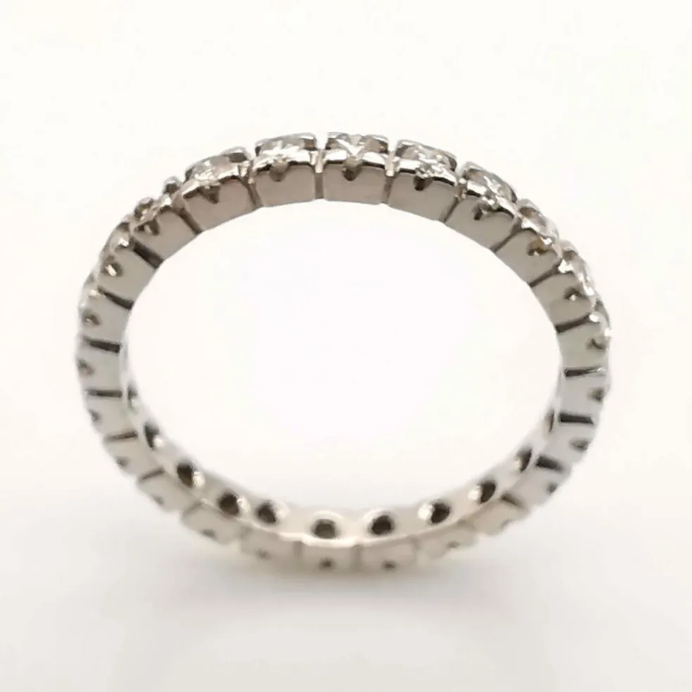 Alliances américaine or blanc diamants