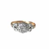 Ancienne bague jarretière Marguerite diamants