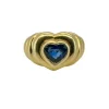 Ancienne bague saphir Coeur fin 19è