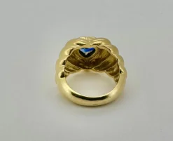 Ancienne bague saphir Coeur fin 19è