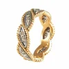 Anneau Entrelacs or jaune et Diamants