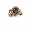 Années 1960 - BAGUE EN OR 18 KT - SAPHIR ET DIAMANTS