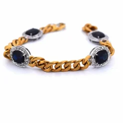 Années 1960 - Bracelet en or 18 carats - Saphirs et diamants