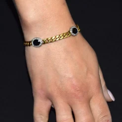 Années 1960 - Bracelet en or 18 carats - Saphirs et diamants