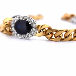 Années 1960 - Bracelet en or 18 carats - Saphirs et diamants