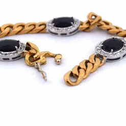 Années 1960 - Bracelet en or 18 carats - Saphirs et diamants