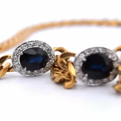Années 1960 - Collier en or 18 carats - Saphirs et diamants