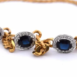 Années 1960 - Collier en or 18 carats - Saphirs et diamants